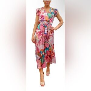 Sam Edelman Pothos Print Chiffon Maxi Dress